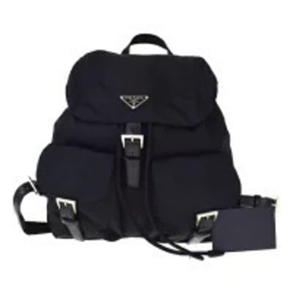 Prada Backpack Daybag Rucksack Bag Black Leather